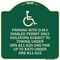 Signmission Parking with D.M.V Disabled Permit Only Violators Subject to Towing Under Ors 811.620, G-1818-23342 A-DES-G-1818-23342 - alternate 1